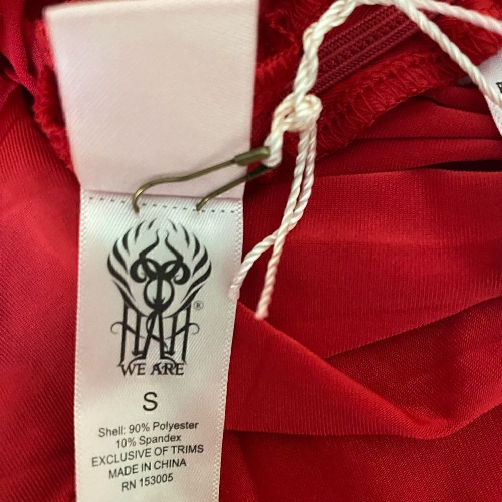 We Are HAH Ruche Ruched Red Dress Size Small Revolve NWT - Picture 13 of 14